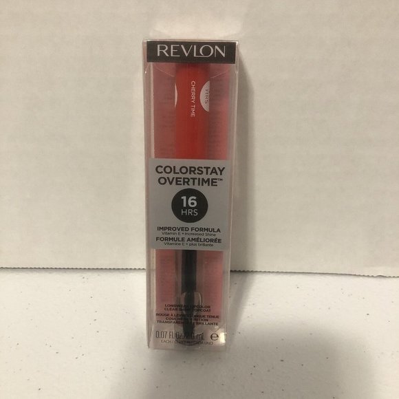 Revlon ColorStay Overtime 16 HRS Liquid Lip Color # 580 Cherry Time .07 oz. - Picture 1 of 4